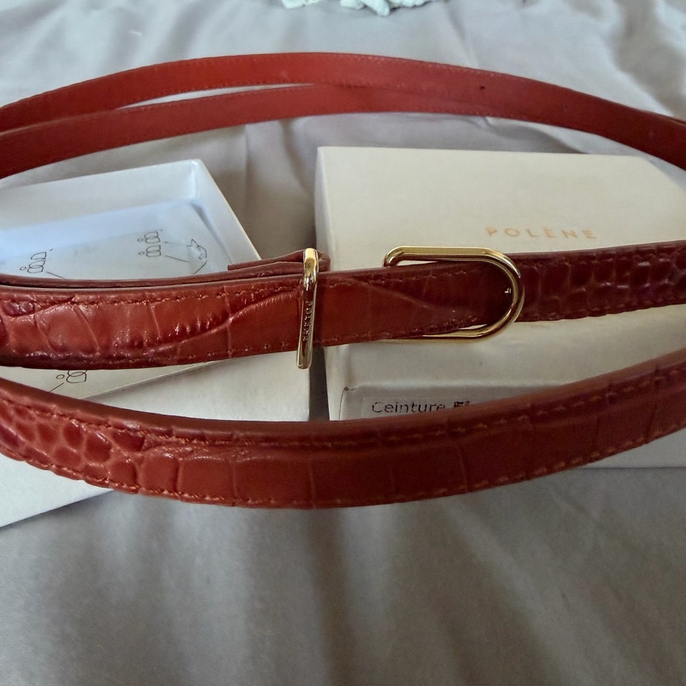 Polene Thin Umi Leather Belt